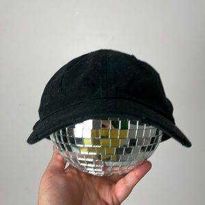 ▪️ DAVID AND YOUNG black dad hat baseball cap minimal distressed ▪️